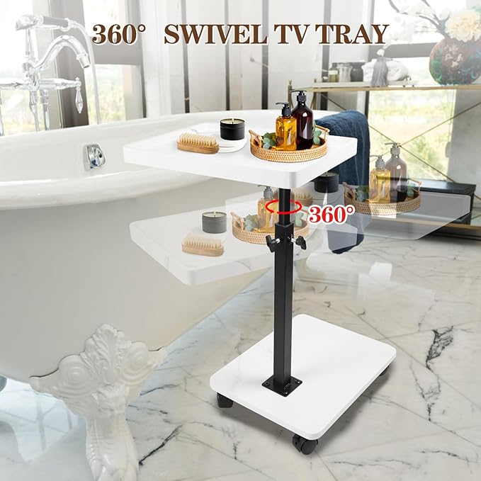 C Table Side Table End Table Adjustable Height，C Shaped End - Image 2