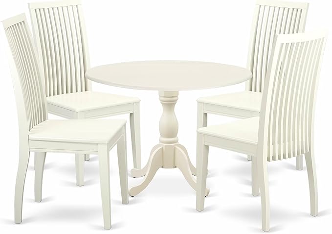East West Furniture DMIP5-LWH-W 5 Piece Dining Room Furniture Set Includes a by EastWestFurniture