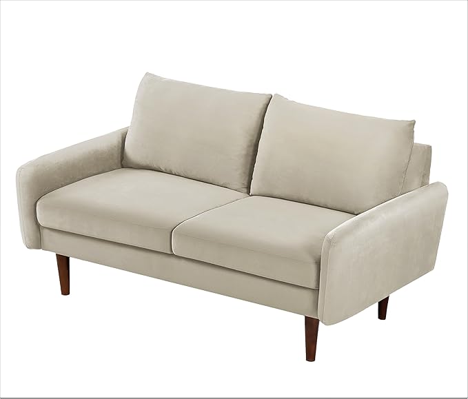 Container Furniture Direct Kent Velvet Loveseat Sofa - Image 3