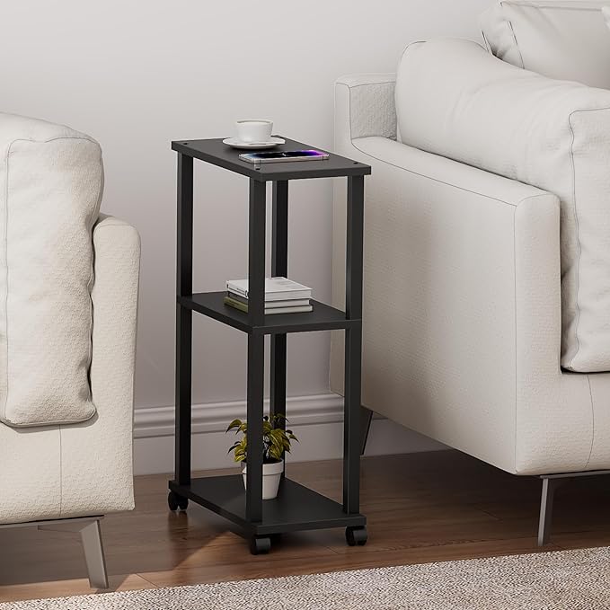 TUTOTAK Small Side Table, Narrow End Table, Bedside Table, Couch Side Table - Image 7