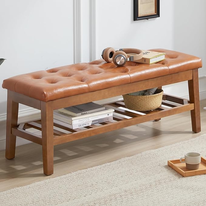 Upholstered Shoe Bench Entryway Bench by MILCIL