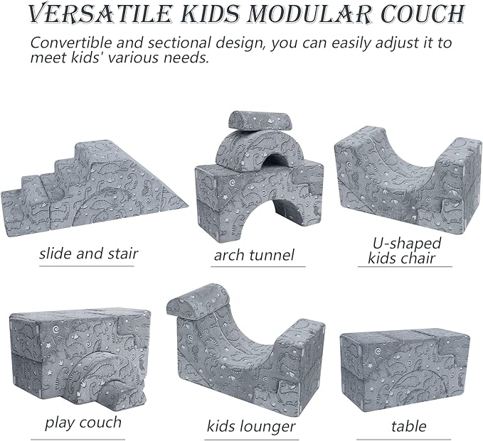 MeMoreCool Foam Climbing Toddler Couch, Modular Kids Sofa - Image 3