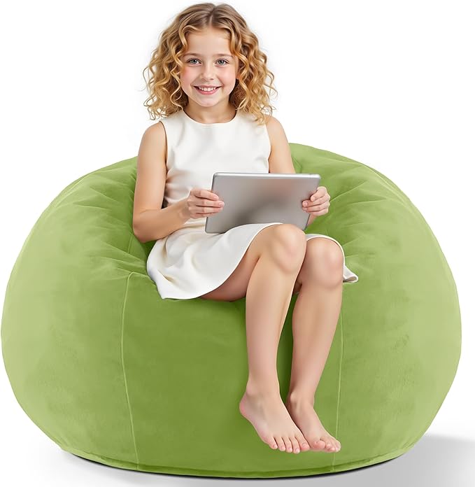 HABUTWAY 2FT Bean Bag Chair, Teardrop Bean Bag Chair Luxurious Velvet Ultra by HABUTWAYMakeYourLifeComfortable