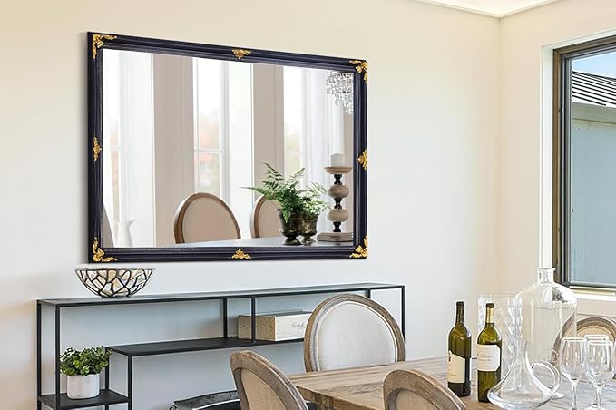 35" x 23" Large Antique Mirror, Dining Room - Image 5