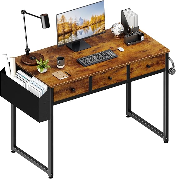 Lufeiya 40 Inch Desk with Drawers by LUFEIYA