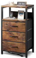 NightStand Bedside Charging Table Bedroom by Lazzanto