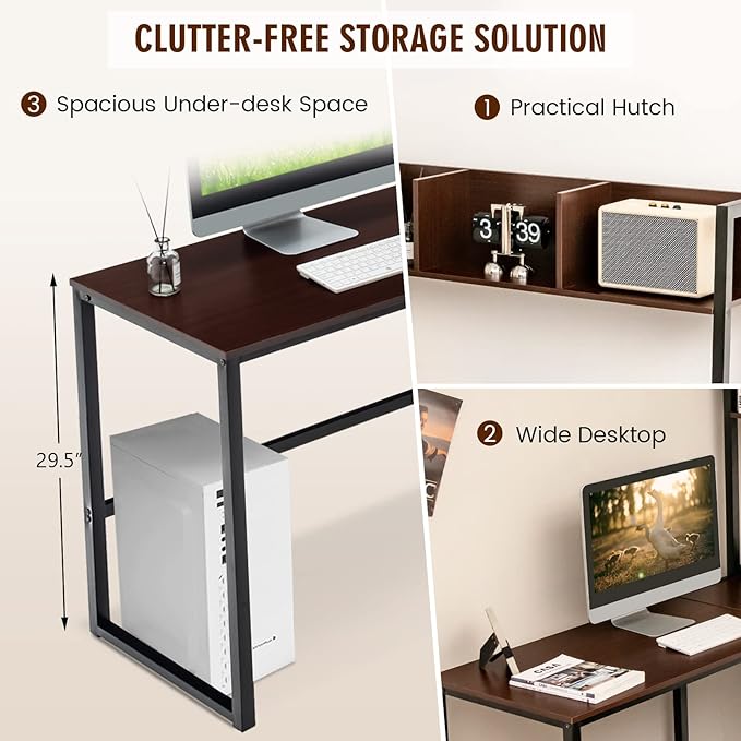 Tangkula Reversible L-Shaped Desk - Image 7