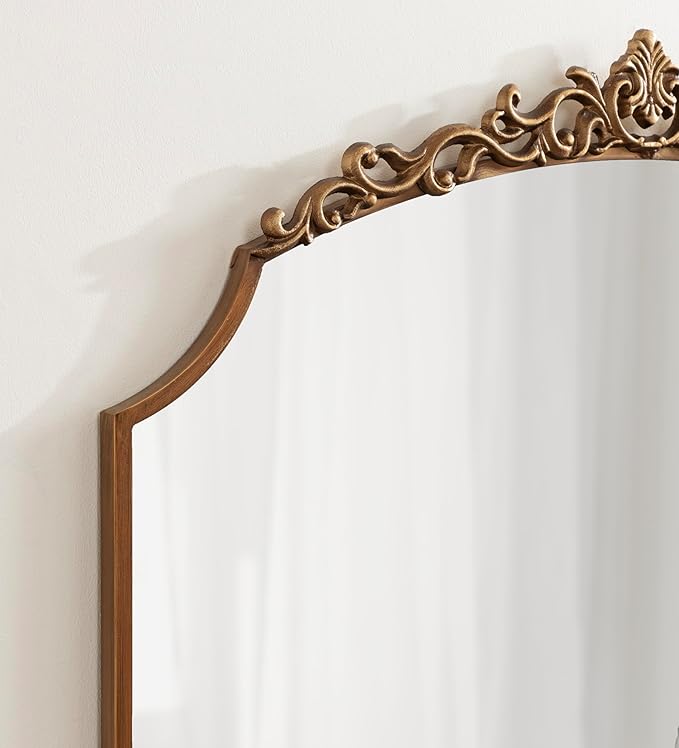 Kate and Laurel Arendahl Ornate Traditional Arched Scallop Mirror; 24 x 36; - Image 5