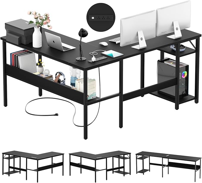 Reversible L Shaped Computer Desk by iSunirm