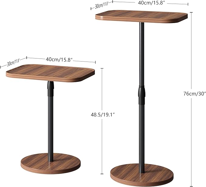 Adjustable End Table, Small Tray Side Table, Drink Table - Image 3