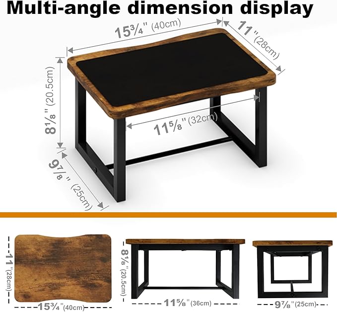 Wooden Step Stool with Non-Slip mat, Bed Steping Stool - Image 4