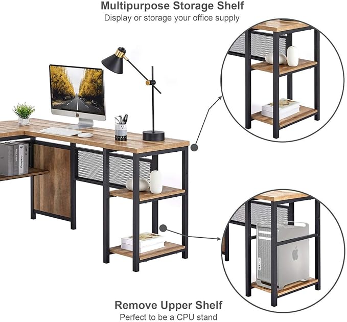 FATORRI L Shaped Computer Desk - Image 6