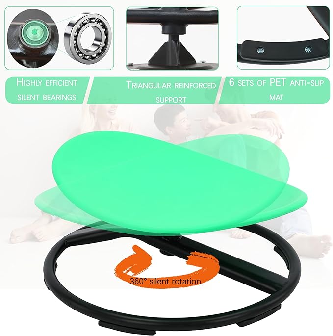 Spinning Chair for Autistic Kids, Sensory Swivel Chair for Teens - Image 3