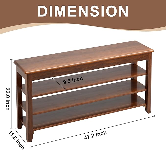 Shoe Storage Bench for Entryway - Image 3