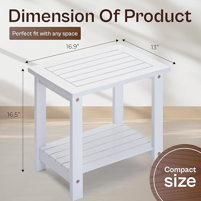 Adirondack Side Table – Weather-Resistant Rectangular End Table - Image 2