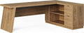 LITTLE TREE 78-Inch L-Shaped Executive Desk, Modern Desk by LITTLETREE