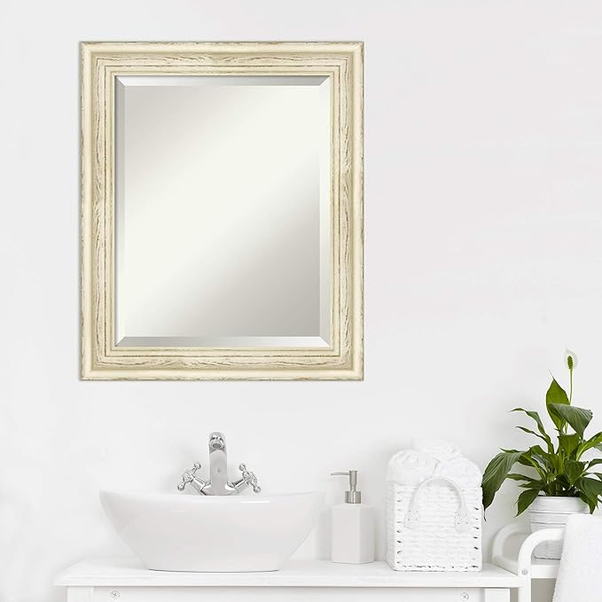 Amanti Art White Bathroom Mirror - Image 6