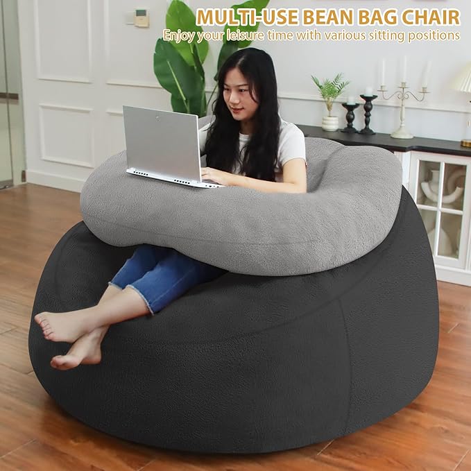 HABUTWAY Bean Bag Chair with U-shaped Pillow - Image 5