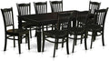 East West Furniture LGGR9-BLK-W 9 Piece Modern Dining Table Set Includes a by EastWestFurniture