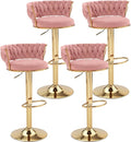 VECELO Bar Stools Set of 4, Adjustable Counter Height Barstools by VECELO