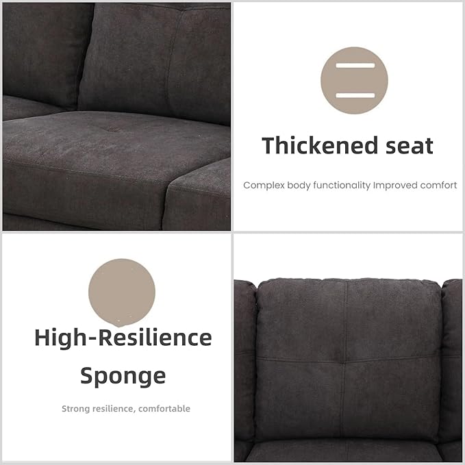 L Shaped Sectional Couches for Living Room, Modern Modular Sectional Sofa - Image 5