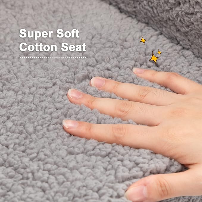 ALIMORDEN Kids Ultra-Soft Snuggle Foam Filled Chair, Toddler Cuddly Sherpa - Image 7