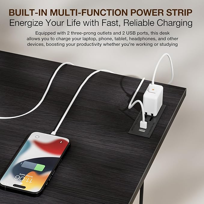 TEMI Small Computer Desk Folding Table - Image 5