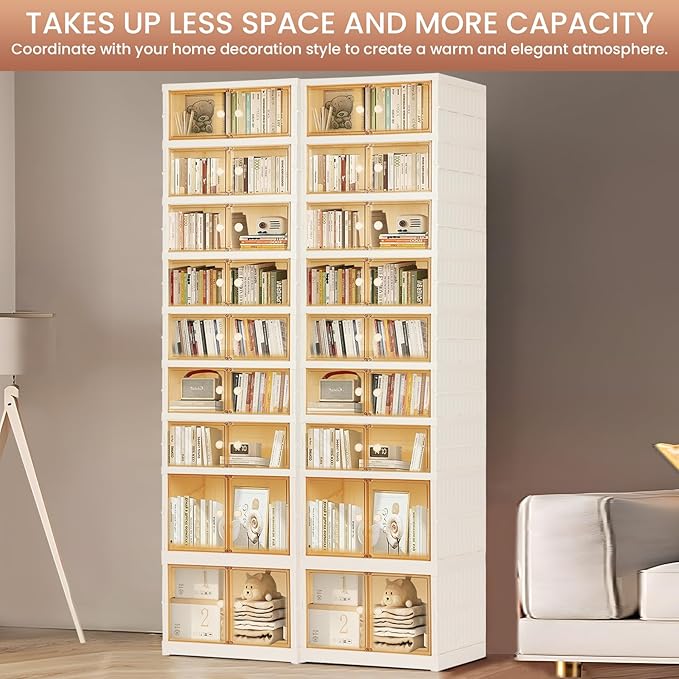 Foldable Shoe Organizer Storage Box, Portable Extra Large Folding Shoe Rack - Image 4