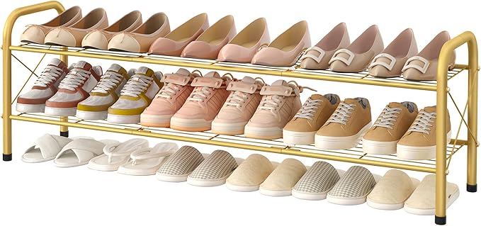 Hoctieon 2 Tier Shoe Rack for Closet, Durable Mesh Style Shoe Rack, Entryway by Hoctieon