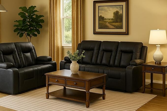 LUCKLIFE Leather Recliner Sofa Set - Image 2