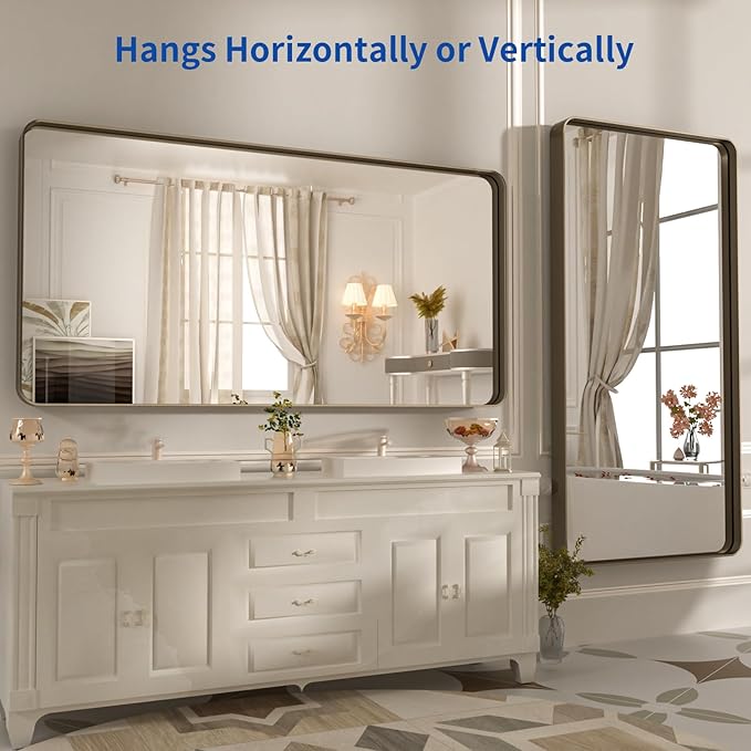 WEER 60x36 Inch Bronze Bathroom Mirror - Image 5