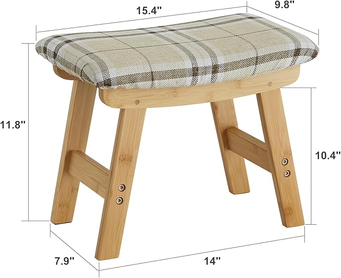 Foot Stool Ottoman Foot Rest Under Desk, Small Stool - Image 3