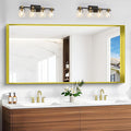 Gold Bathroom Mirror, 30x60 Inch Rectangular Deep Frame Mirror, Large Wall by Unknown
