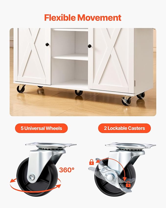 VEVOR Kitchen Island Cart, - Image 7