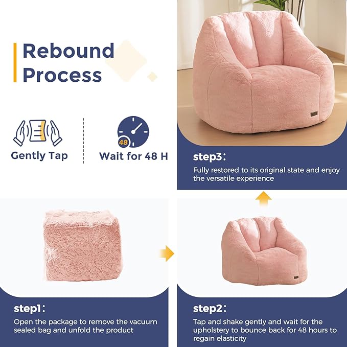 MAXYOYO Bean Bag Chair, Comfy Bean Bag Sofa - Image 8