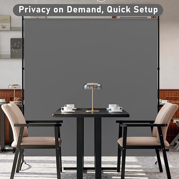 Room Divider Folding Privacy Screens, Portable Room Divider Panel 3 Panel - Image 6