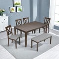 Dining Table Set, 6-Piece Modern Rectangular Dining Table & Chair Set by ChicFurnit