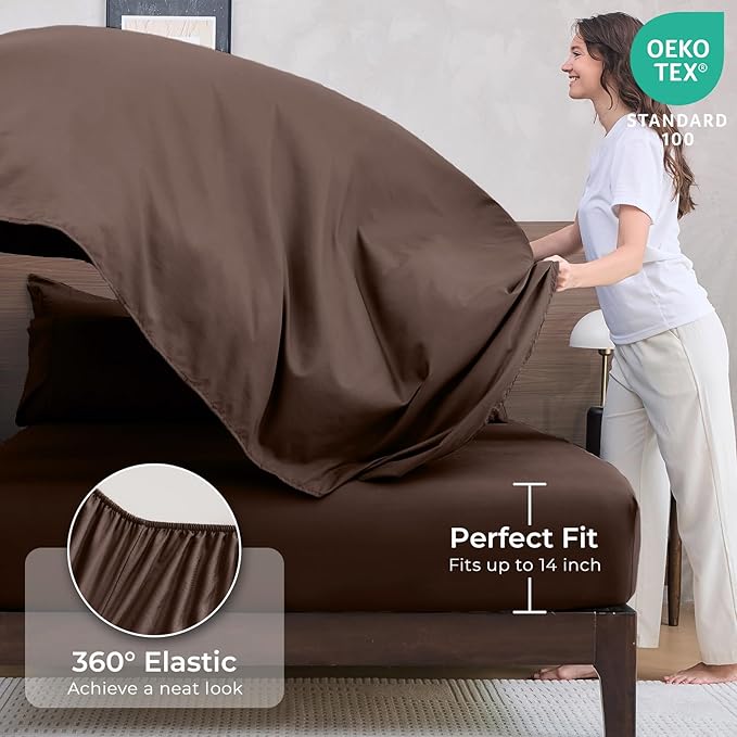 HEVUMYI Brown King Comforter Set - Image 5