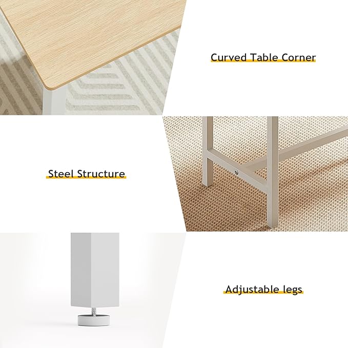 Rovibek 43" Dining Table Benches Set - Image 2