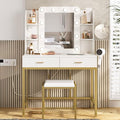 Vabches Vanity Desk with Mirror and Lights, with Charging Station, Makeup by Vabches