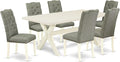 East West Furniture X027EL207-7 7 Piece Kitchen Table Set Consist of a by EastWestFurniture
