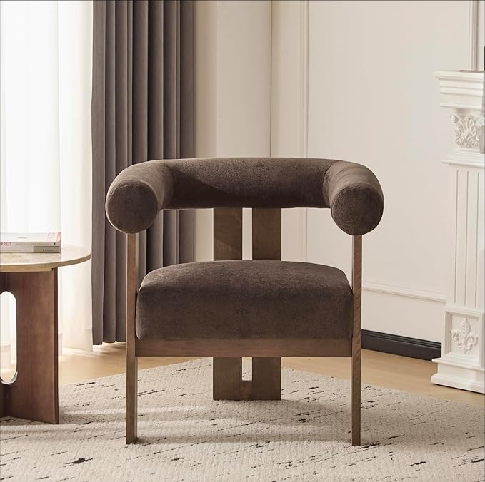 Christopher Knight Home Rones Modern Velvet Upholstered Accent Chair, Wooden by ChristopherKnightHome