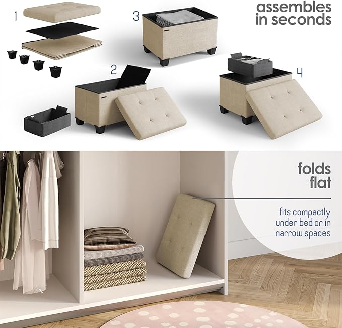 STORAGEBUD Storage Ottoman Cube - Image 9