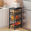 Hoctieon Rolling Storage Cart, 4-Tier Wide Panel Rolling Kitchen Storage Cart by Hoctieon