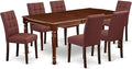 East West Furniture DOAS7-MAH-26 7 Piece Dining Table Set Contain A Dining Room by EastWestFurniture