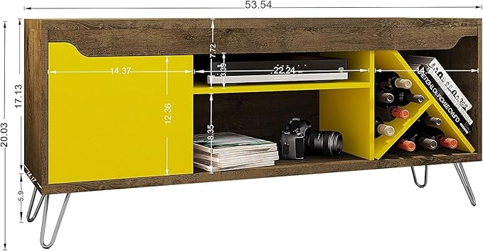 Manhattan Comfort Baxter 53.54" Mid Century TV Stand - Image 3