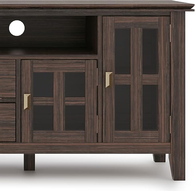 SIMPLIHOME Artisan SOLID WOOD 72 inch Wide Transitional TV Media Stand in - Image 7