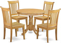East West Furniture ANPO5-OAK-W 5 Piece Kitchen Table Set by EastWestFurniture