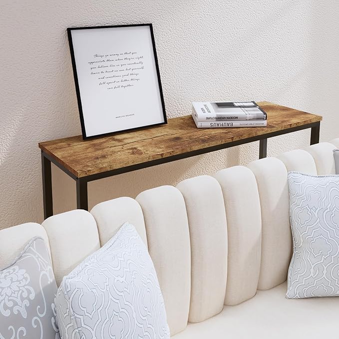 39.4” Console Table, Hallway Entrance Table Sofa Table Behind Couch, - Image 8
