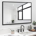Bathroom Mirror 30x40 Inch, Rectangle Wall Mounted Mirror, Metal Framed Vanity by KIMREAL